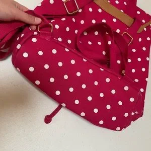 Tommy Hilfiger Pink Polka Dot Backpack Bag Purse TOMMY HILFIGER POLKA DOT BASIC CANVAS FUCHSIA TONAL BACKPACK  main image 2